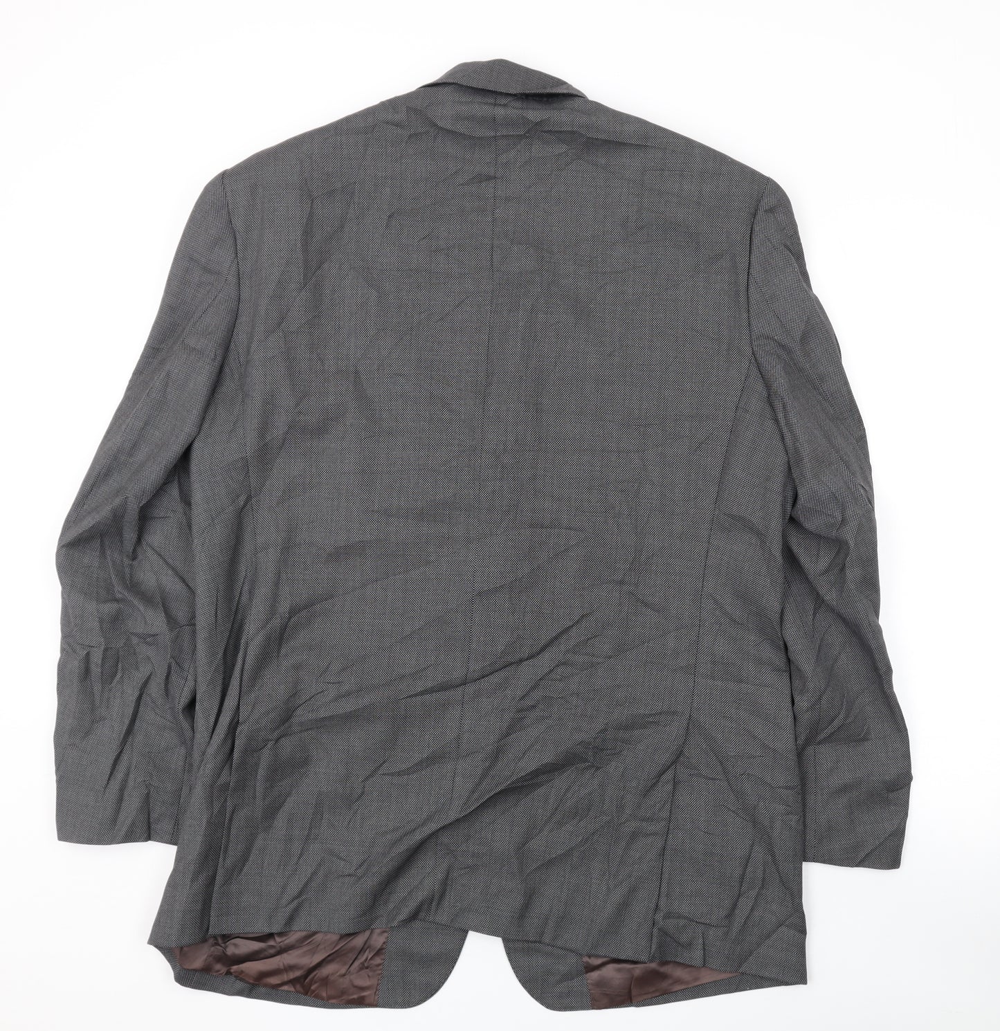 Cortefiel Mens Grey Wool Jacket Suit Jacket Size 44 Regular