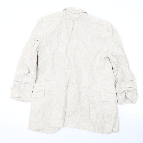 Marks and Spencer Womens Beige Jacket Blazer Size 8