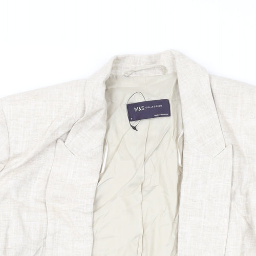 Marks and Spencer Womens Beige Jacket Blazer Size 8
