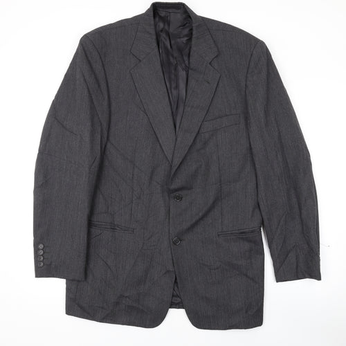 Mr Harry Mens Grey Polyester Jacket Suit Jacket Size 42 Regular