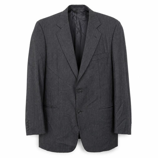 Front view of Mr Harry men’s grey polyester jacket suit jacket, size 42, regular