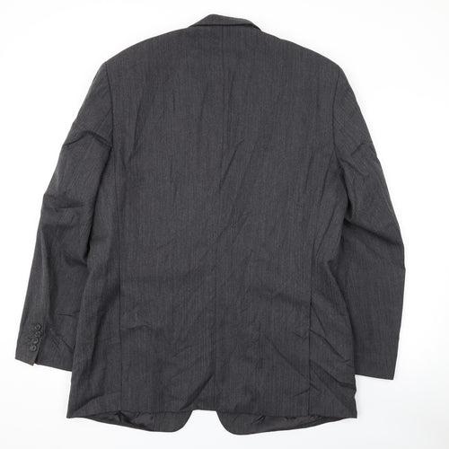 Mr Harry Mens Grey Polyester Jacket Suit Jacket Size 42 Regular