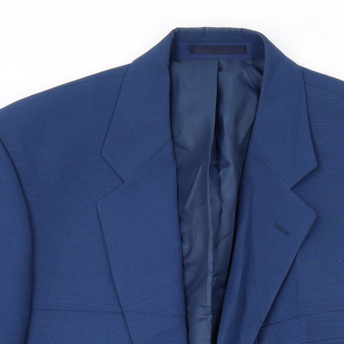 Gurteen Mens Blue Polyester Jacket Suit Jacket Size 42 Regular