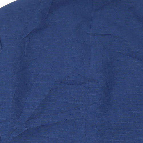 Gurteen Mens Blue Polyester Jacket Suit Jacket Size 42 Regular