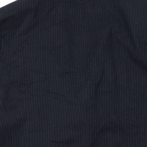 Marks and Spencer Womens Black Pinstripe Polyester Jacket Suit Jacket Size 14