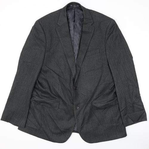 Greenwoods Mens Grey Polyester Jacket Suit Jacket Size 44 Regular