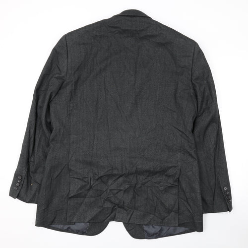 Greenwoods Mens Grey Polyester Jacket Suit Jacket Size 44 Regular