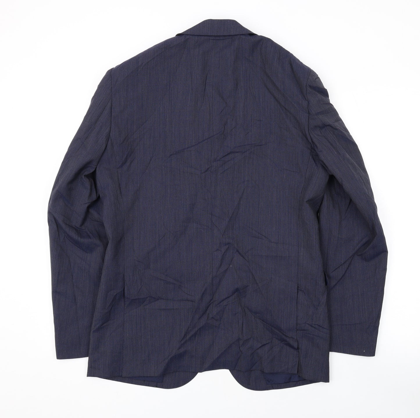 Luca D'Altier Mens Blue Wool Jacket Suit Jacket Size 48 Regular