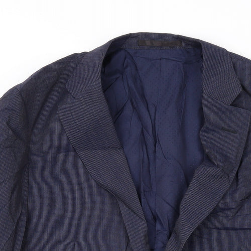 Luca D'Altier Mens Blue Wool Jacket Suit Jacket Size 48 Regular
