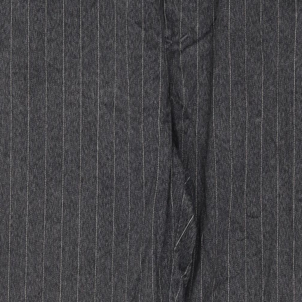Paul Smith Mens Grey Striped Polyester Straight Jeans Size 34 in L34 in Regular Button