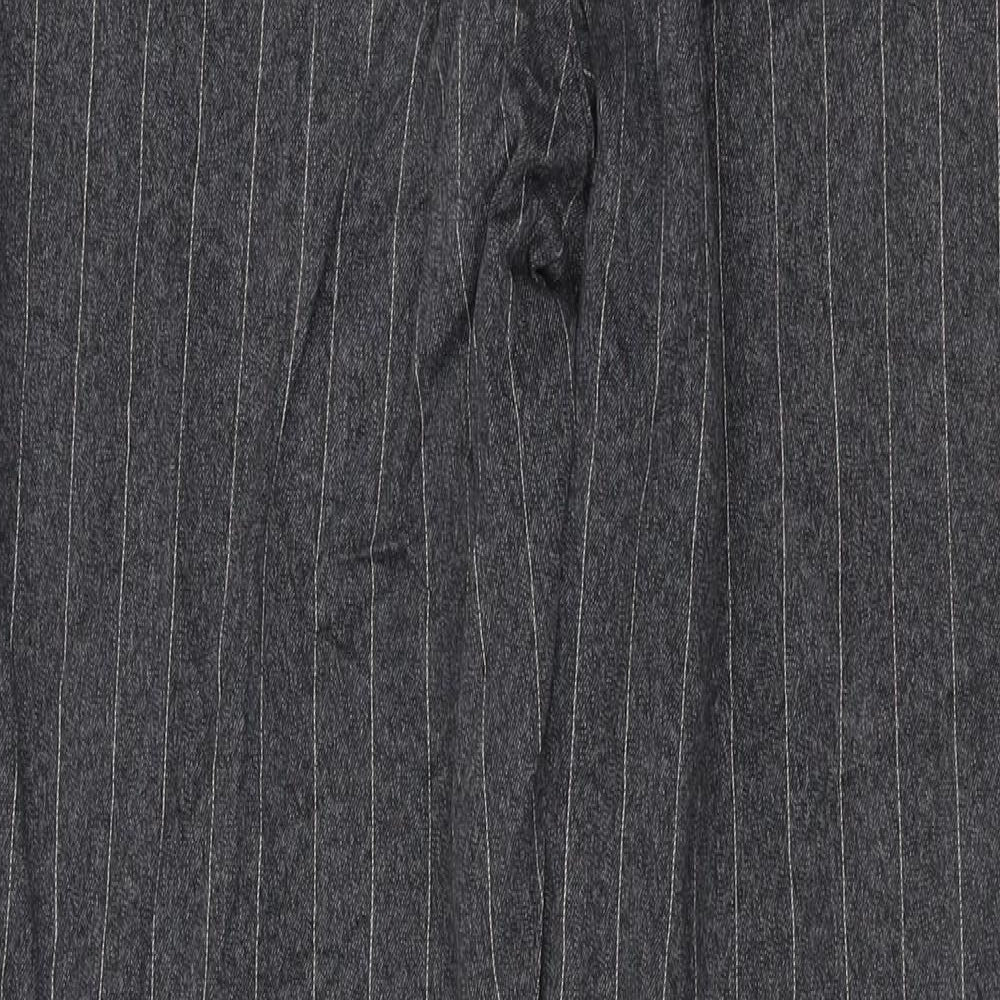 Paul Smith Mens Grey Striped Polyester Straight Jeans Size 34 in L34 in Regular Button