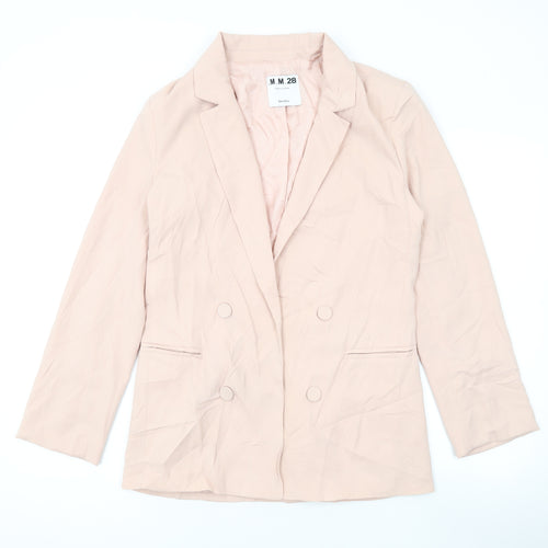 Bershka Womens Pink Jacket Blazer Size M Button