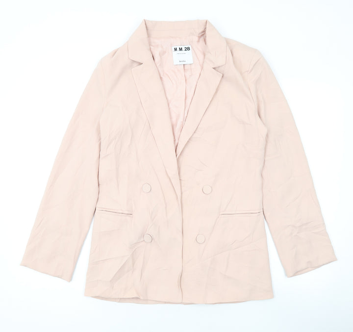 Bershka Womens Pink Jacket Blazer Size M Button