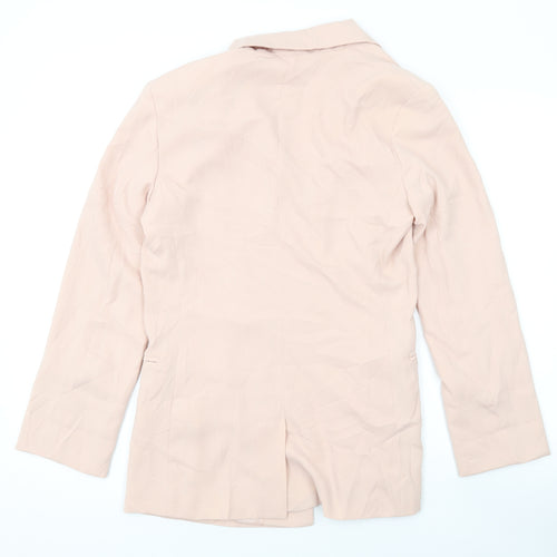 Bershka Womens Pink Jacket Blazer Size M Button