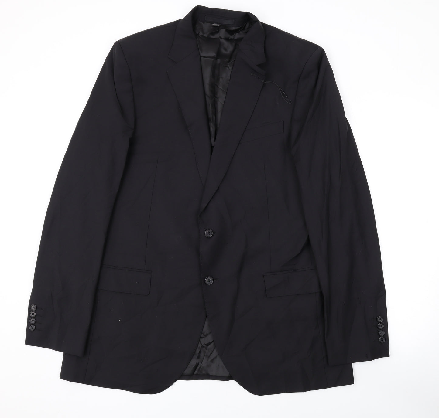 Marks and Spencer Mens Black Polyester Jacket Suit Jacket Size 40 Regular
