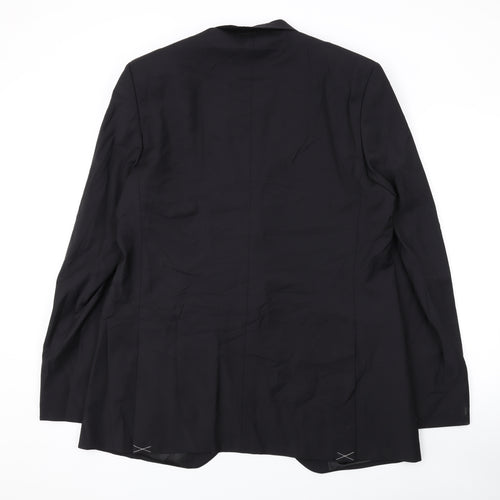 Marks and Spencer Mens Black Polyester Jacket Suit Jacket Size 40 Regular