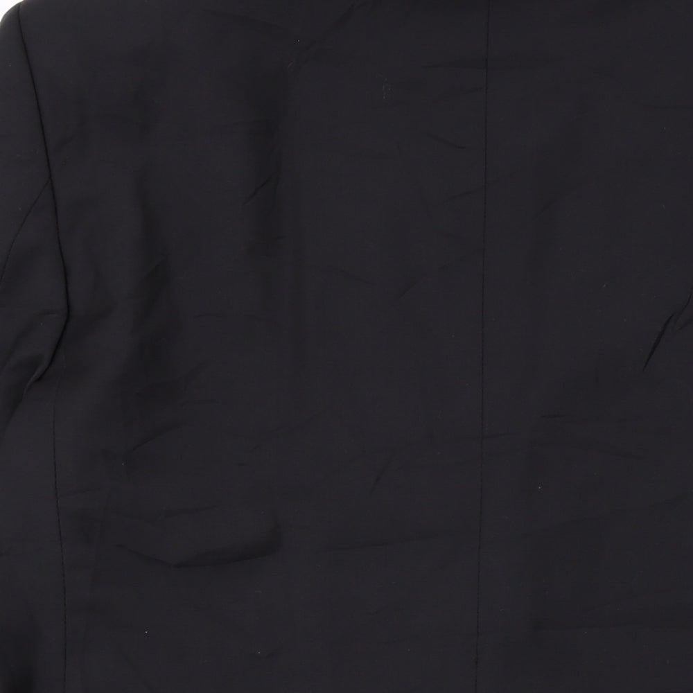Marks and Spencer Mens Black Polyester Jacket Suit Jacket Size 40 Regular