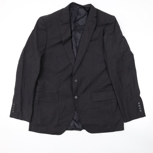 Marks and Spencer Mens Grey Wool Jacket Suit Jacket Size 40 Regular