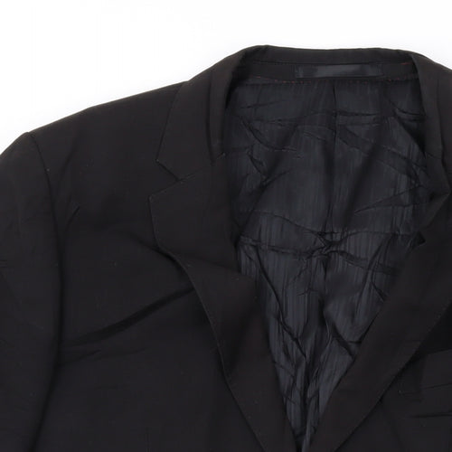 Ventuno Mens Black Polyester Jacket Suit Jacket Size 38 Regular