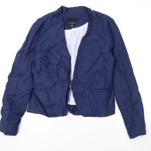 Cynthia Rowley Womens Blue Jacket Blazer Size S