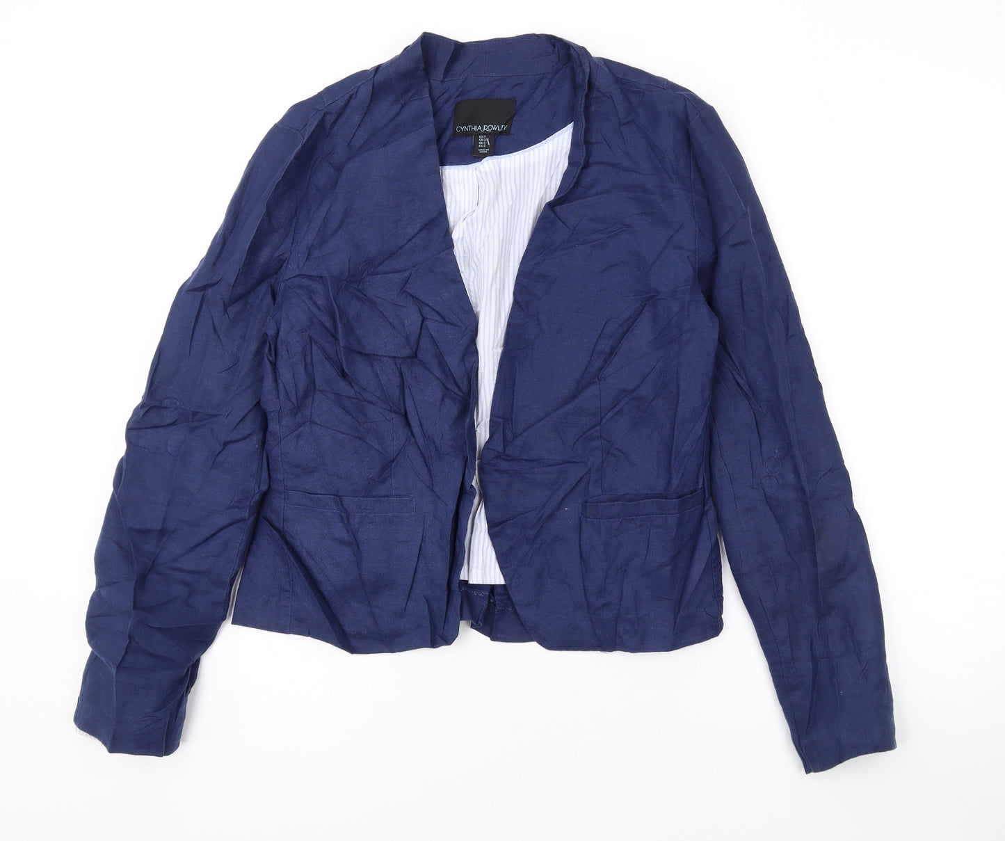 Cynthia Rowley Womens Blue Jacket Blazer Size S