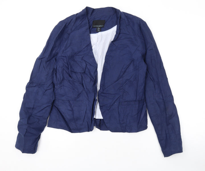 Cynthia Rowley Womens Blue Jacket Blazer Size S