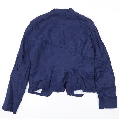 Cynthia Rowley Womens Blue Jacket Blazer Size S