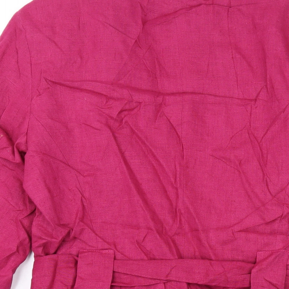 Laura Ashley Womens Pink Jacket Blazer Size 8 Button