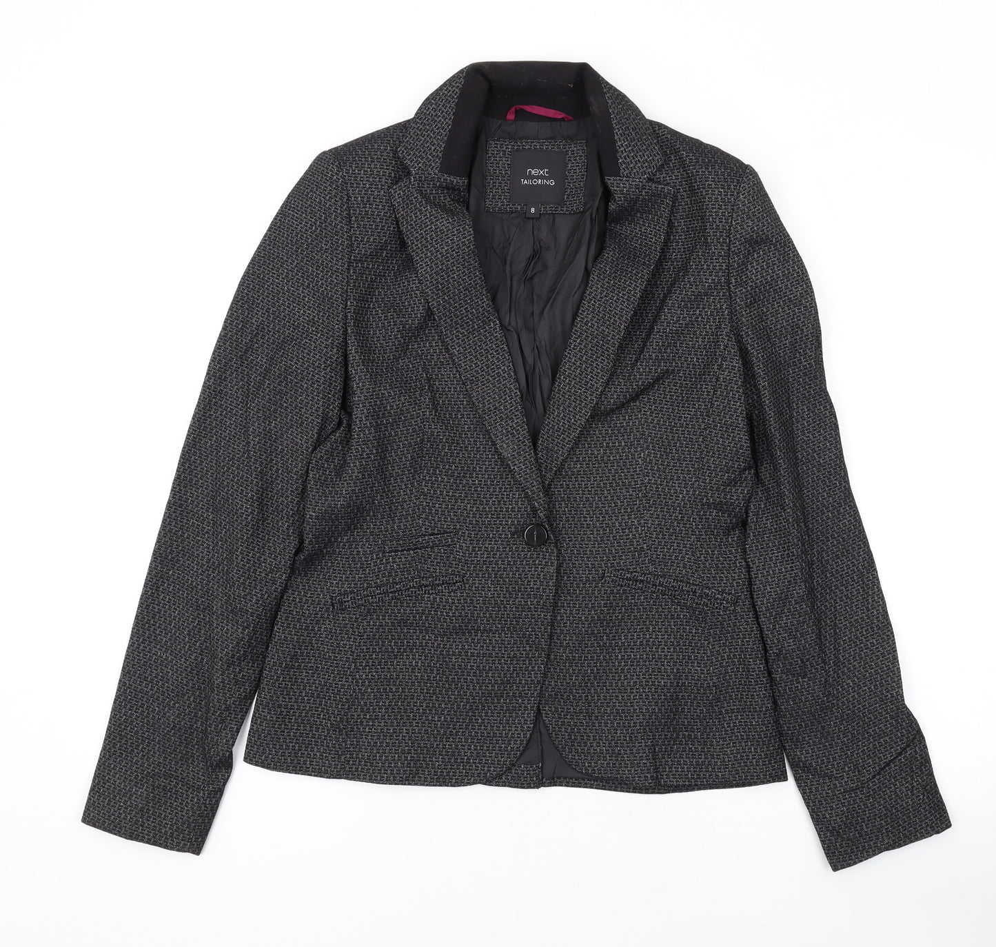 NEXT Womens Grey Jacket Blazer Size 8 Button