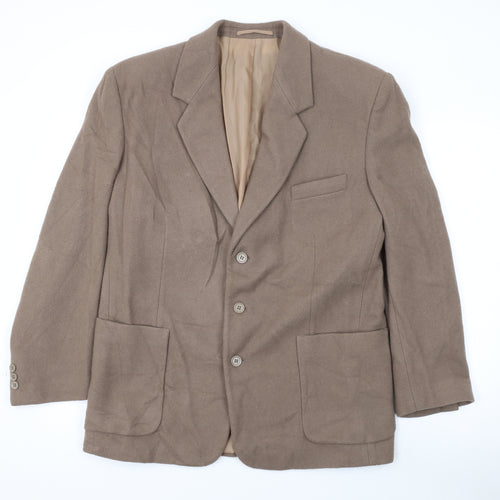 Relaxed Casuals Womens Brown Overcoat Coat Size 10 Button