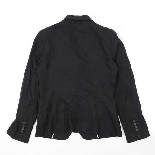 Zara Womens Grey Jacket Blazer Size 12 Button