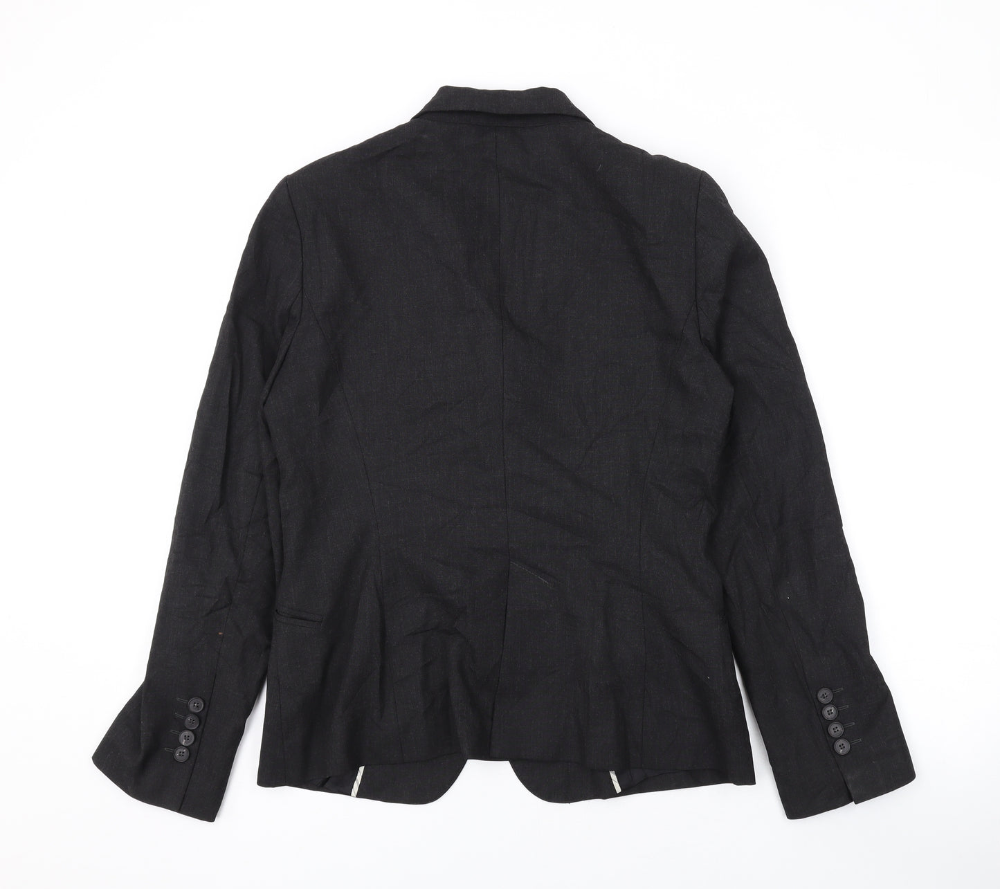 Zara Womens Grey Jacket Blazer Size 12 Button