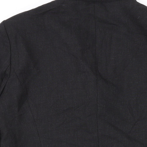 Zara Womens Grey Jacket Blazer Size 12 Button