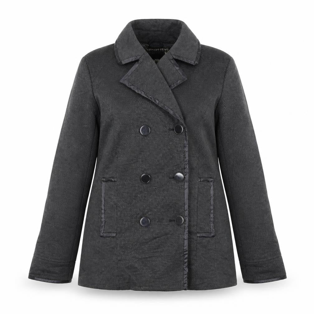 Principles Womens Grey Overcoat Coat Size 14 Button