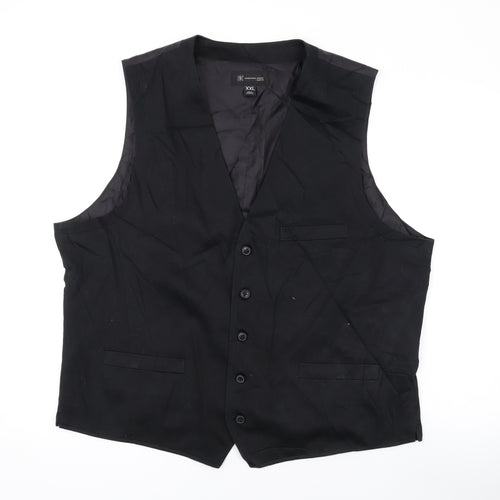 INC Mens Grey Polyester Jacket Suit Waistcoat Size 2XL Regular