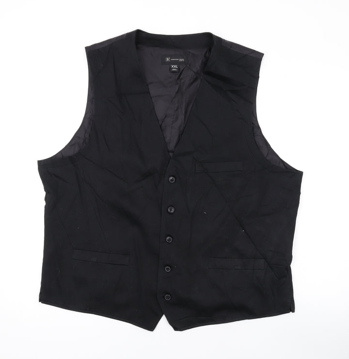 INC Mens Grey Polyester Jacket Suit Waistcoat Size 2XL Regular