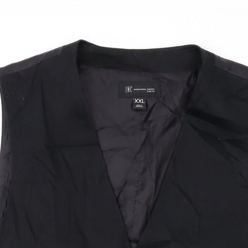 INC Mens Grey Polyester Jacket Suit Waistcoat Size 2XL Regular