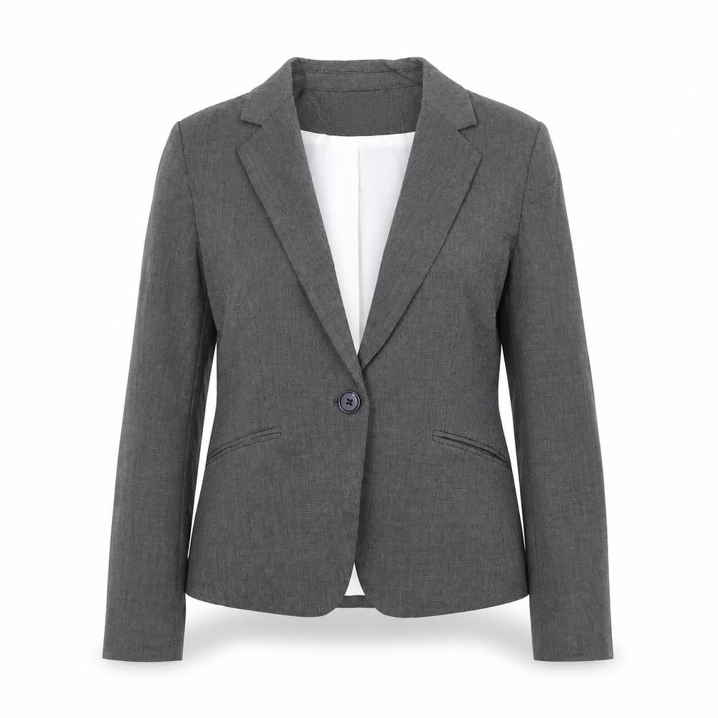 H&M Womens Grey Jacket Blazer Size 8 Button