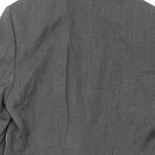 H&M Womens Grey Jacket Blazer Size 8 Button