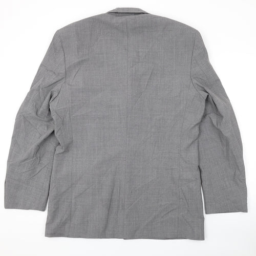 River Island Mens Grey Polyester Jacket Suit Jacket Size 40 Regular