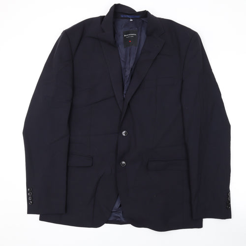 Benvenuto Mens Black Wool Jacket Suit Jacket Size 42 Regular