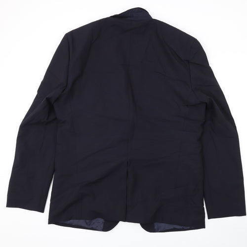 Benvenuto Mens Black Wool Jacket Suit Jacket Size 42 Regular