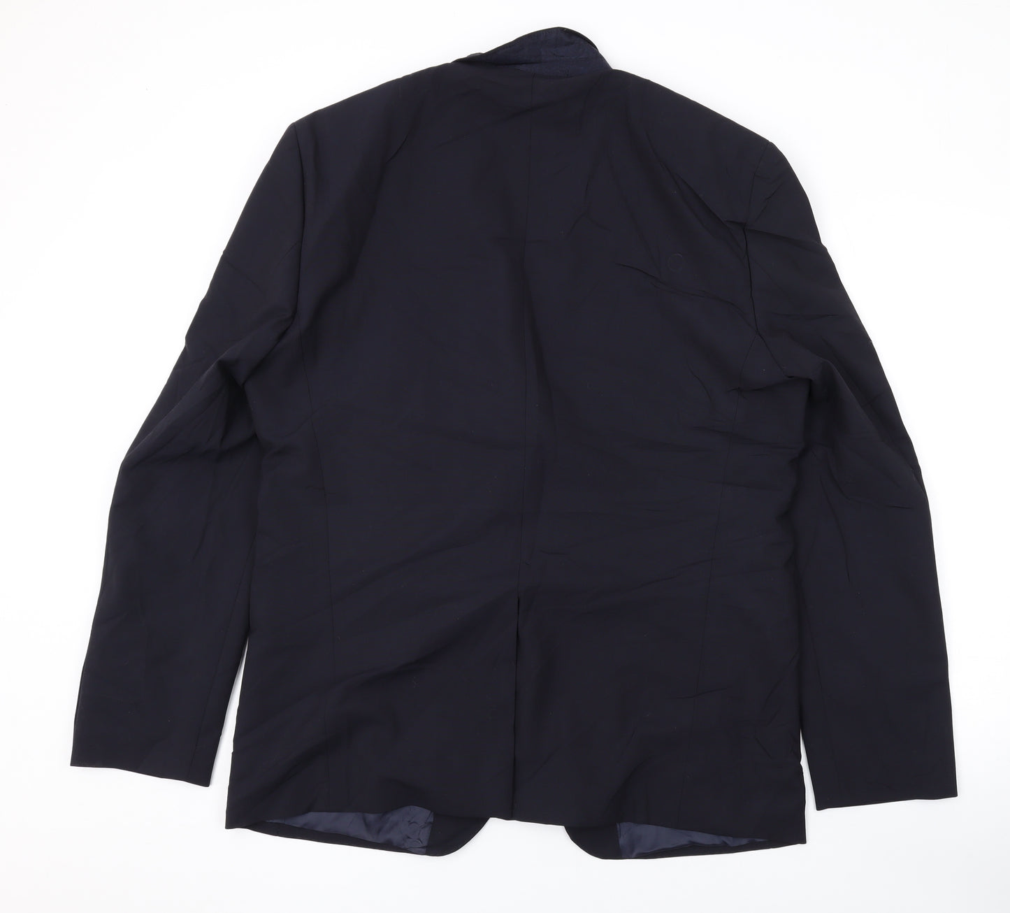 Benvenuto Mens Black Wool Jacket Suit Jacket Size 42 Regular