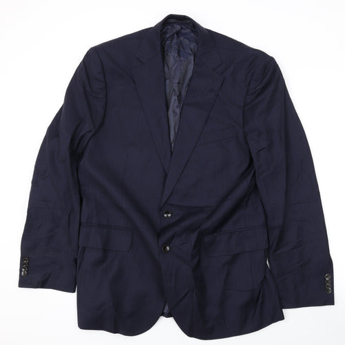 Marks and Spencer Mens Blue Wool Jacket Suit Jacket Size 40 Regular