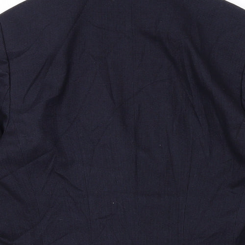 H&M Womens Blue Jacket Blazer Size 10 Button