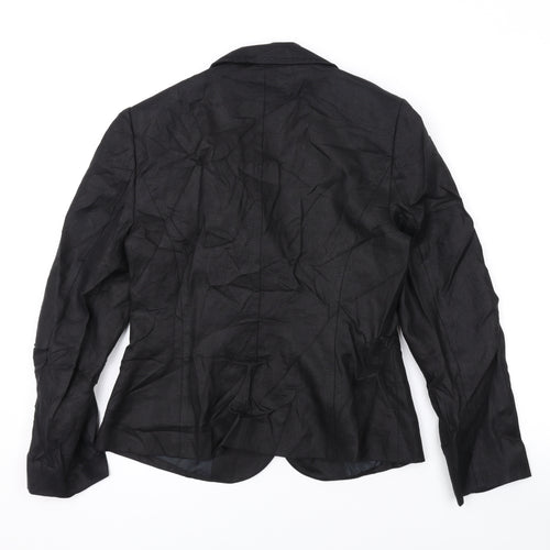 Precis Womens Black Jacket Blazer Size 10 Button