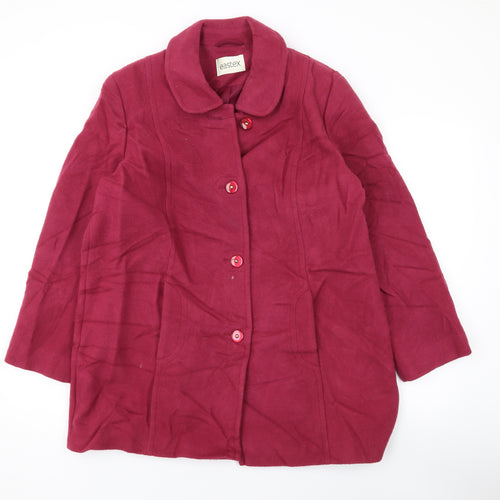 Eastex Womens Pink Overcoat Coat Size 12 Button