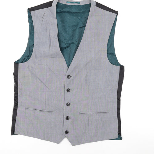 NEXT Mens Grey Wool Jacket Suit Waistcoat Size 38 Regular