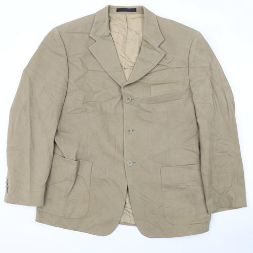 Marks and Spencer Mens Beige Cotton Jacket Suit Jacket Size 42 Regular