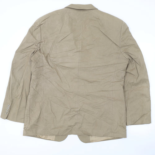 Marks and Spencer Mens Beige Cotton Jacket Suit Jacket Size 42 Regular